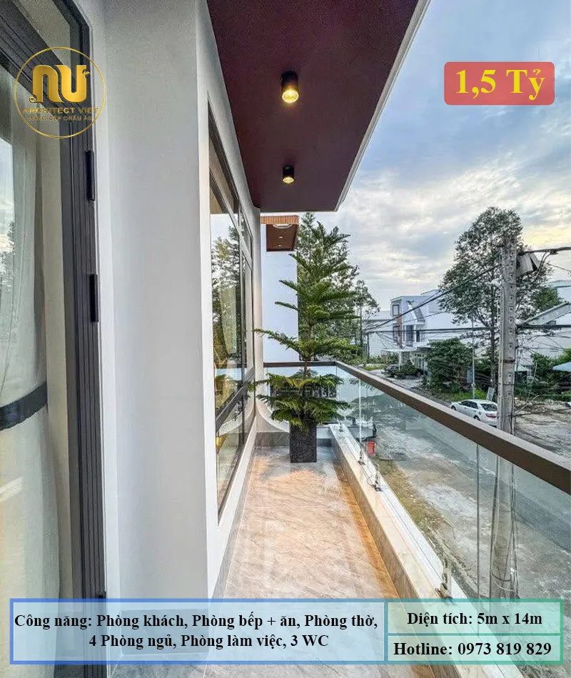 Mẫu Nhà Phố 5x14m Hiện Đại – Không Gian Thông Minh