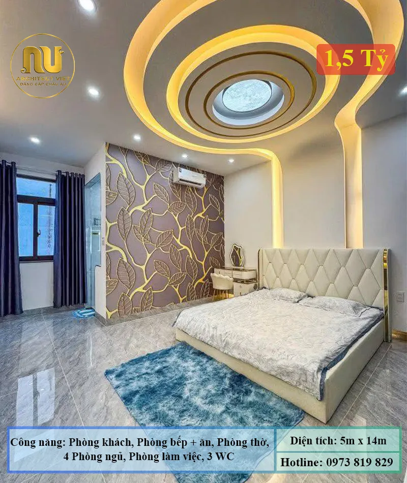 Mẫu Nhà Phố 5x14m Hiện Đại – Không Gian Thông Minh