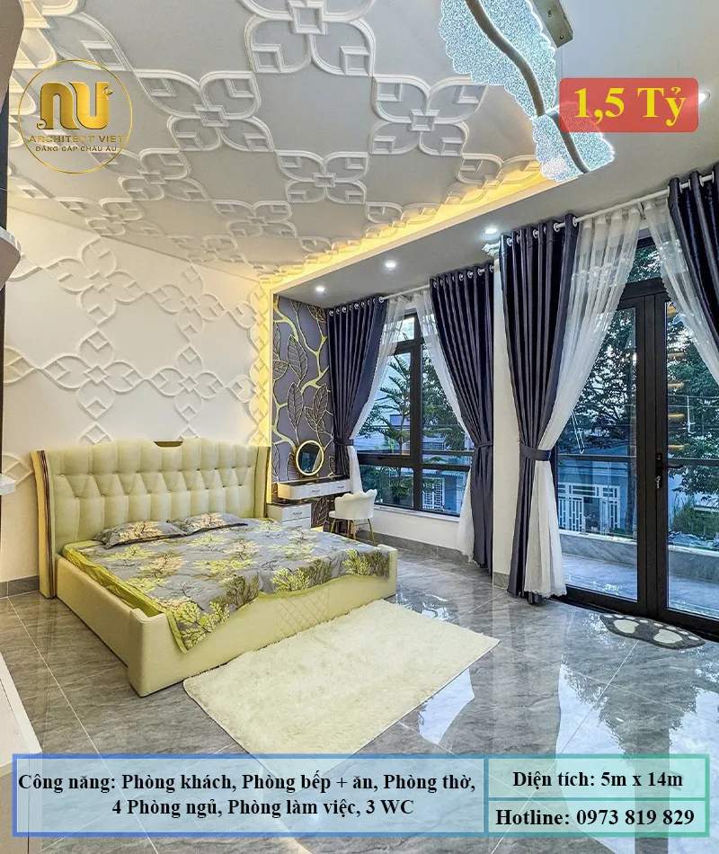 Mẫu Nhà Phố 5x14m Hiện Đại – Không Gian Thông Minh