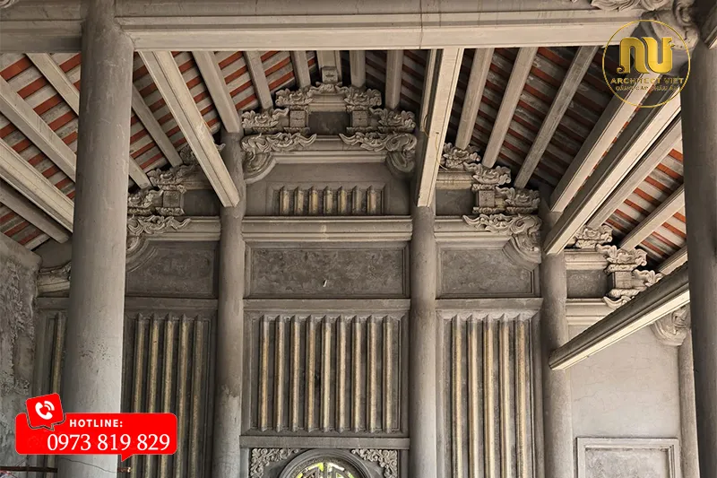 Nhà Thờ 3 Gian Bê Tông Giả Gỗ