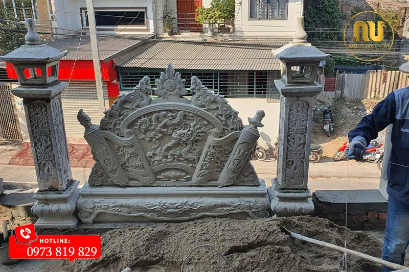 Nhà Thờ 3 Gian Bê Tông Giả Gỗ