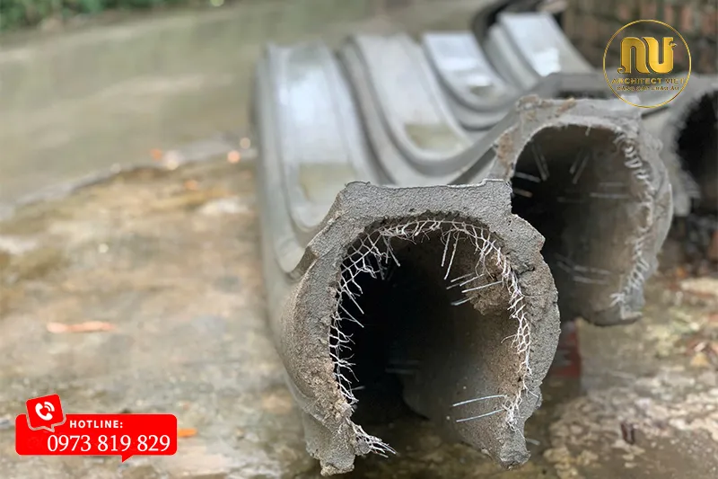 Nhà Thờ 3 Gian Bê Tông Giả Gỗ