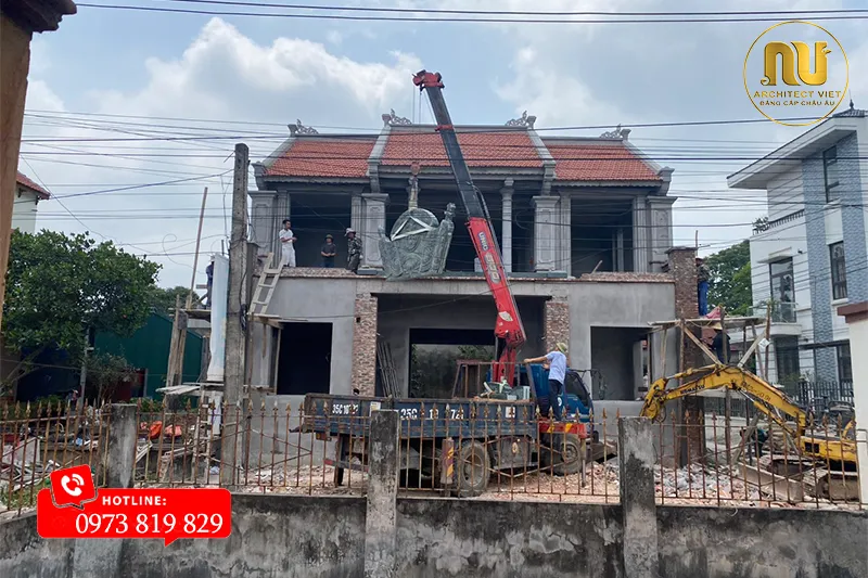 Nhà Thờ Bê Tông Giả Gỗ 3 Gian