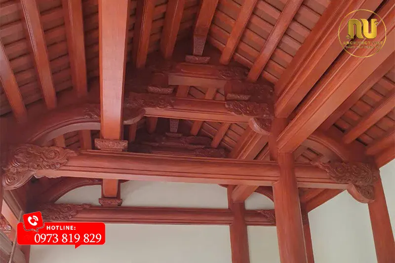 Nhà Thờ Bê Tông Giả Gỗ 3 Gian