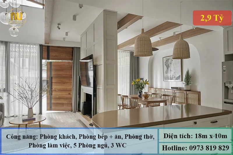 Mẫu Nhà Vườn 180m2 Đẹp Hiện Đại