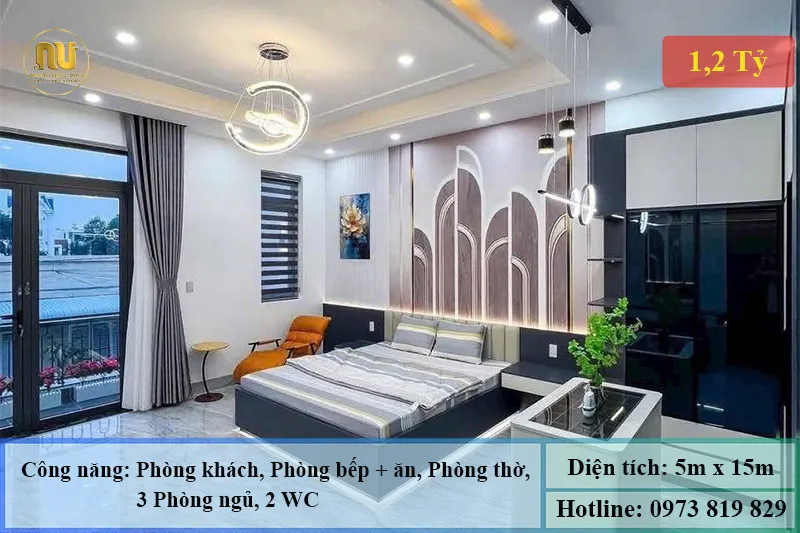 Thiết Kế Nhà 5x15m 3 Tầng Hiện Đại Tại Bắc Ninh