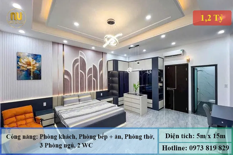 Thiết Kế Nhà 5x15m 3 Tầng Hiện Đại Tại Bắc Ninh