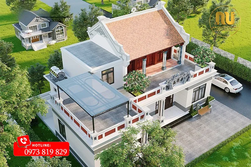 Thiết Kế Nhà Thờ Trên Sân Thượng 70m2 Tại Hưng Yên