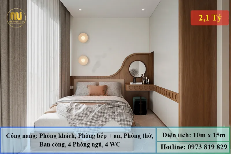 Biệt thự mái Nhật 2 tầng ngang 10m