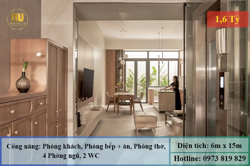 Mặt tiền nhà 2 tầng 6m đẹp