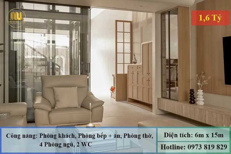 Mặt tiền nhà 2 tầng 6m đẹp