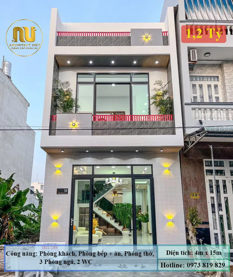 Mặt Tiền Nhà 4m 2 Tầng Hiện Đại