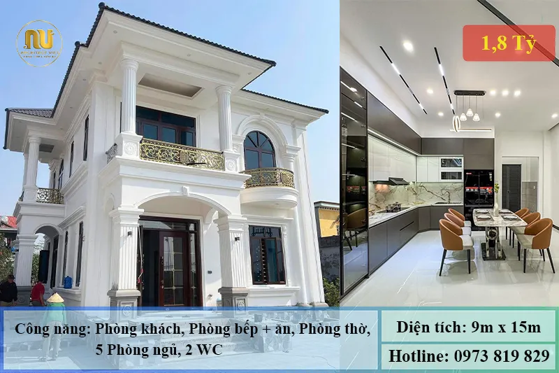 Mặt Tiền Nhà 9m x 15m 2 Tầng 