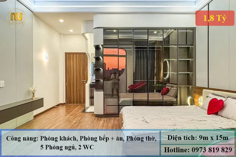 Mặt Tiền Nhà 9m x 15m 2 Tầng 