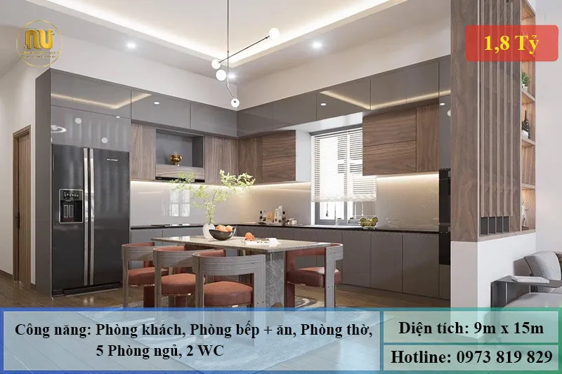 Mặt Tiền Nhà 9m x 15m 2 Tầng 
