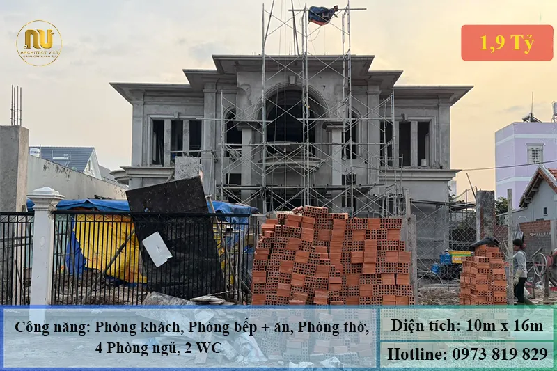 Mẫu biệt thự 10x16m
