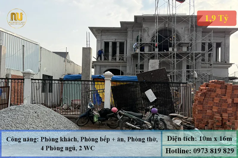 Mẫu biệt thự 10x16m