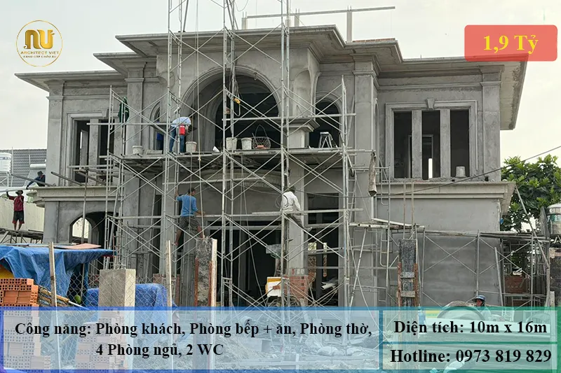 Mẫu biệt thự 10x16m