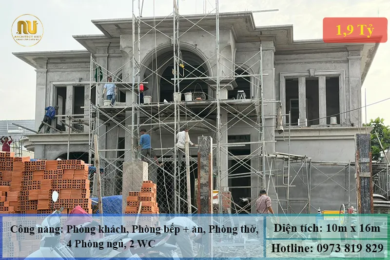 Mẫu biệt thự 10x16m