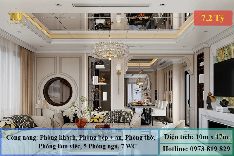 Mẫu biệt thự mặt tiền 10m