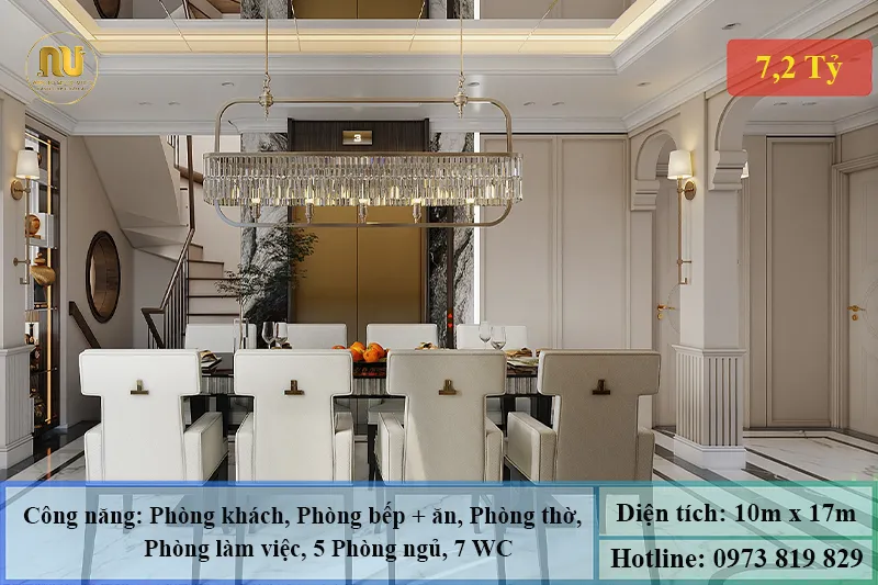 Mẫu biệt thự mặt tiền 10m