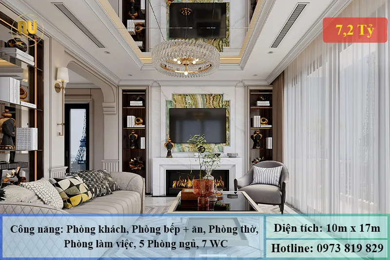 Mẫu biệt thự mặt tiền 10m