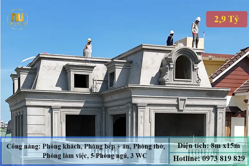 Mẫu Biệt Thự Mặt Tiền 8m 