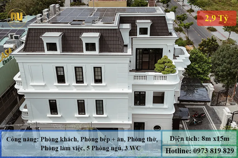 Mẫu Biệt Thự Mặt Tiền 8m 