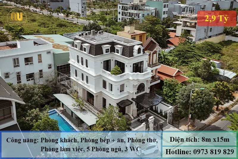 Mẫu Biệt Thự Mặt Tiền 8m 