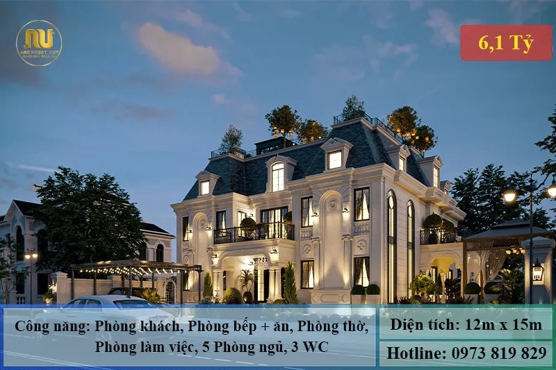 Mẫu nhà 12m mặt tiền