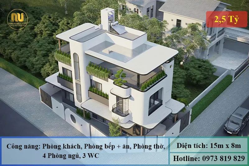 Mẫu Nhà 2 Mặt Tiền 3 Tầng