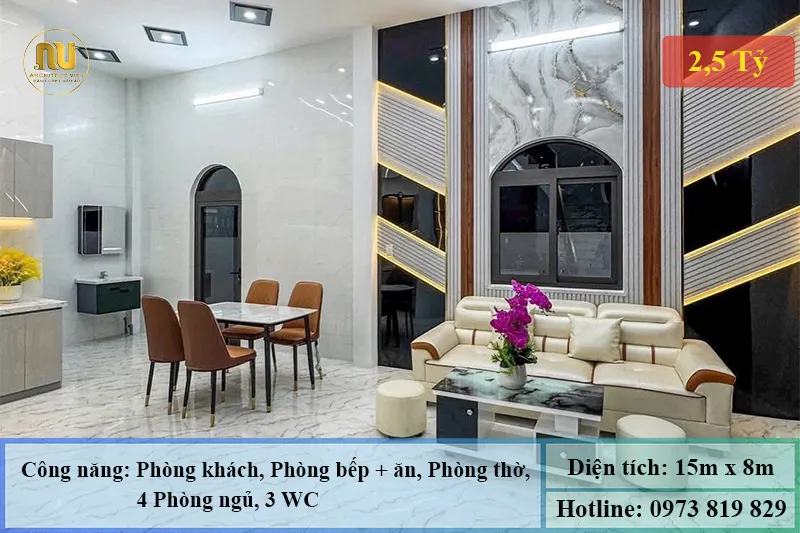 Mẫu Nhà 2 Mặt Tiền 3 Tầng