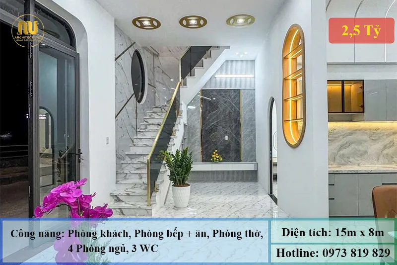 Mẫu Nhà 2 Mặt Tiền 3 Tầng