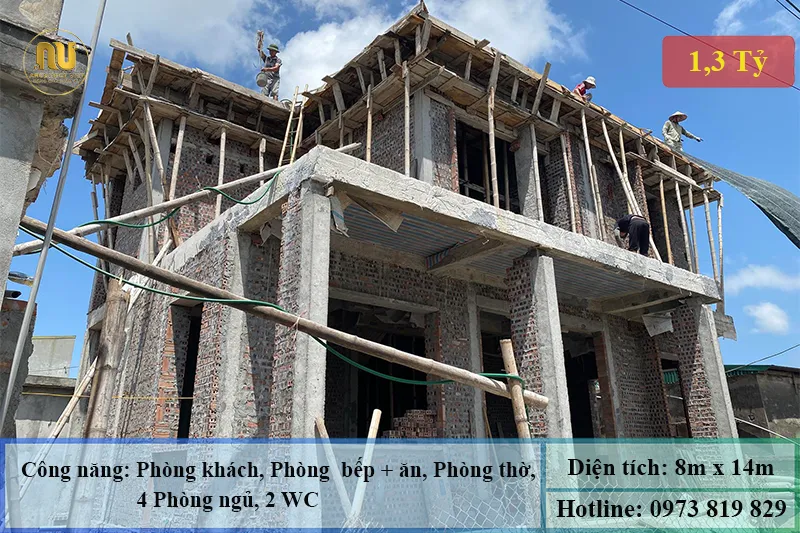 Mẫu nhà 2 tầng 8x14m đẹp