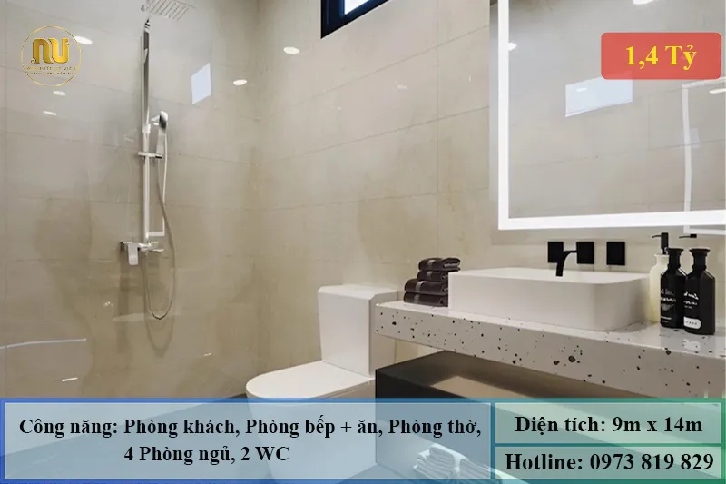 Mẫu Nhà 2 Tầng Mặt Tiền 9m Hiện Đại