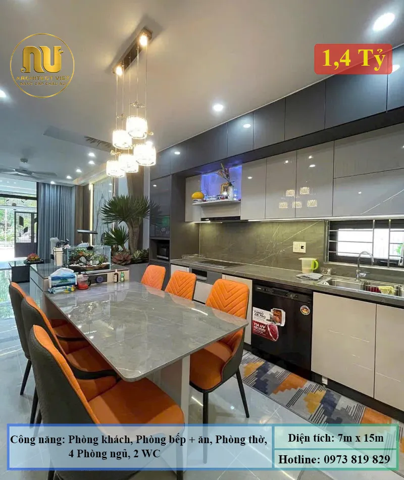 Mẫu Nhà 2 Tầng Rộng 7m