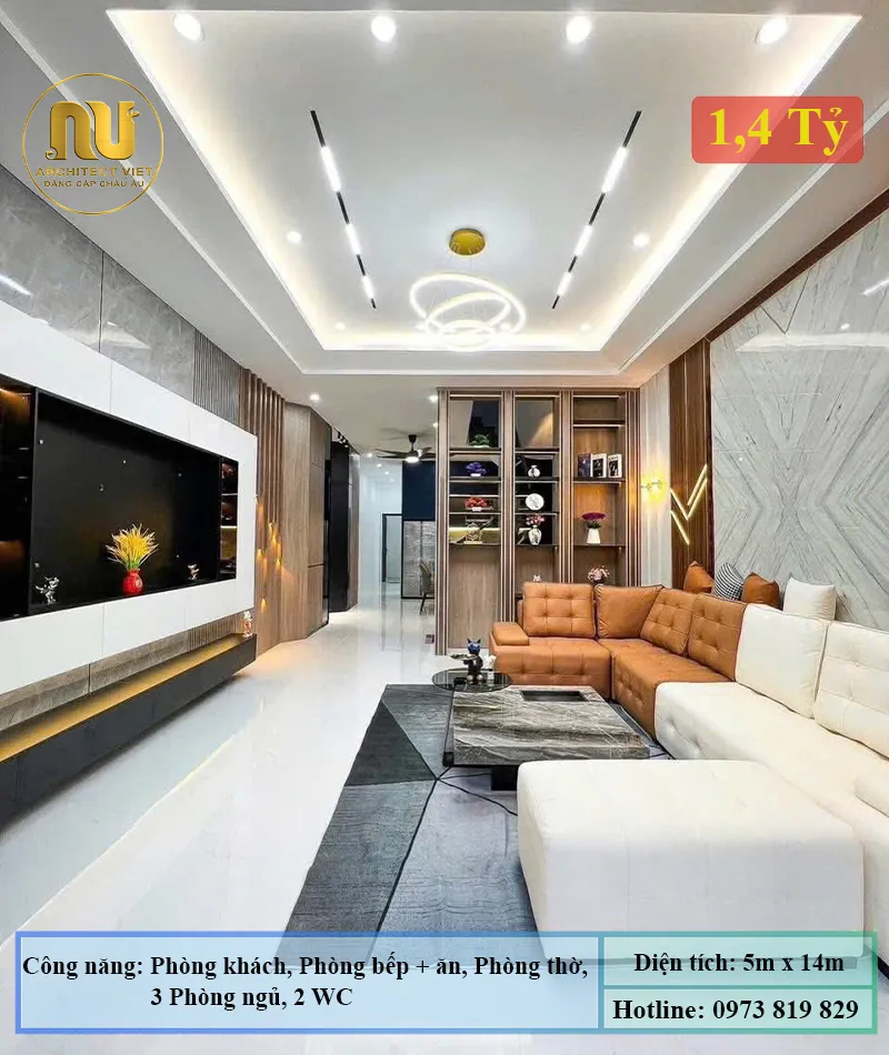 Mẫu nhà 5x14m 3 tầng