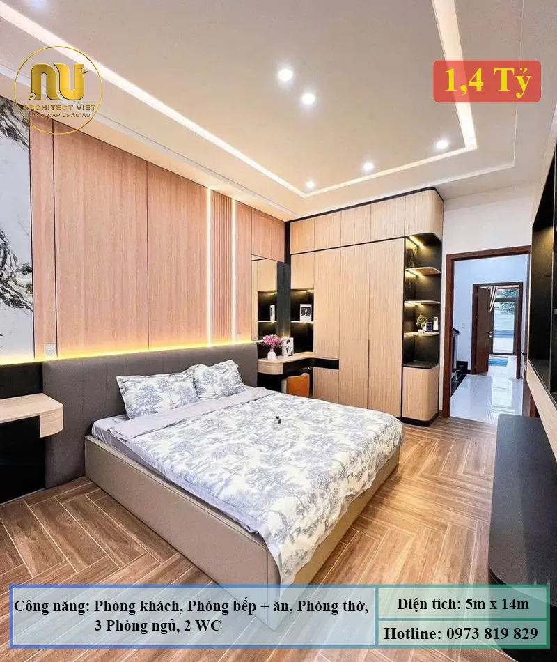 Mẫu nhà 5x14m 3 tầng