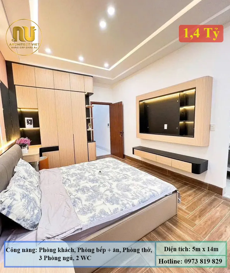 Mẫu nhà 5x14m 3 tầng