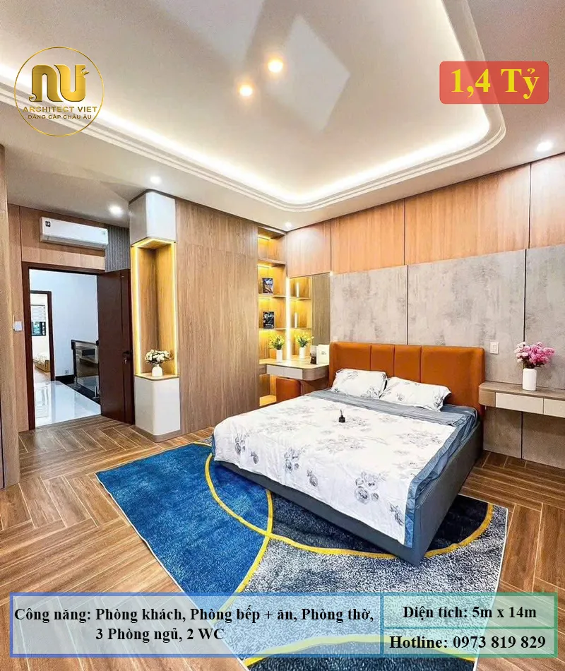 Mẫu nhà 5x14m 3 tầng