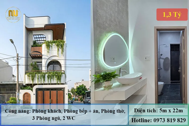 Mẫu Nhà 5x17 Đẹp