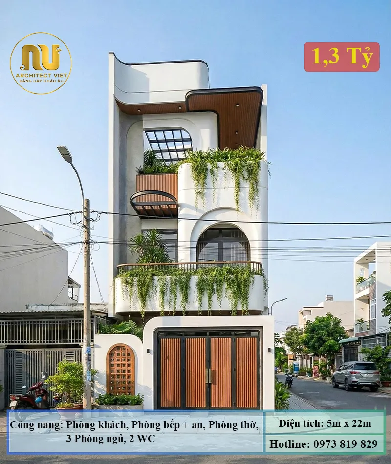 Mẫu Nhà 5x17 Đẹp