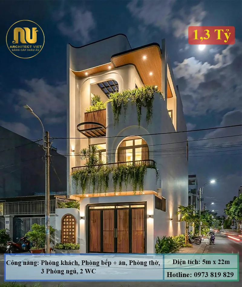 Mẫu Nhà 5x17 Đẹp