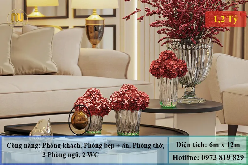 Mẫu nhà 6x12m 2 tầng