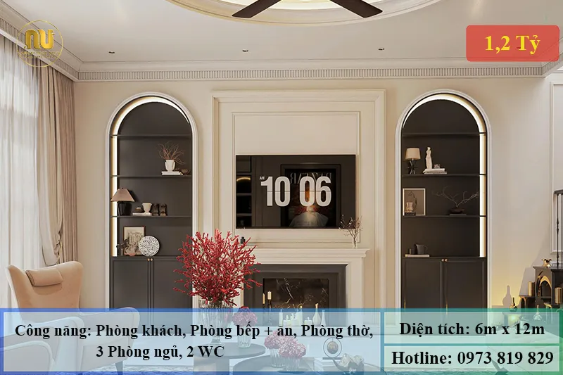 Mẫu nhà 6x12m 2 tầng