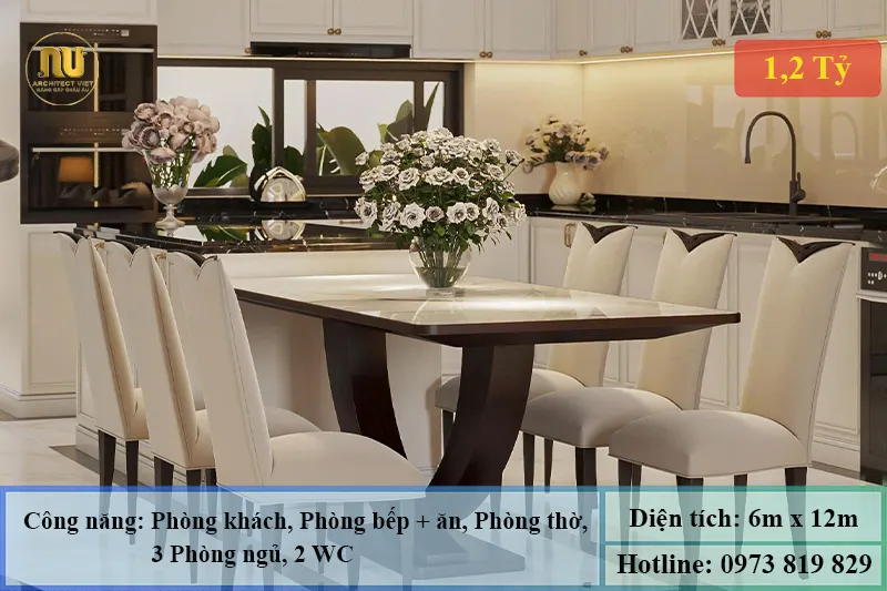 Mẫu nhà 6x12m 2 tầng