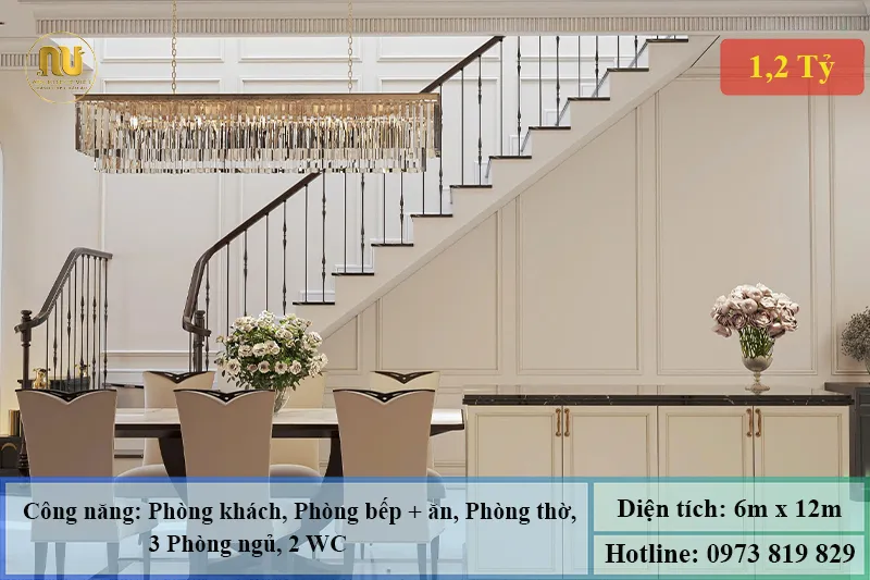 Mẫu nhà 6x12m 2 tầng