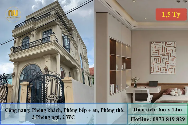 Mẫu nhà 6x14m đẹp