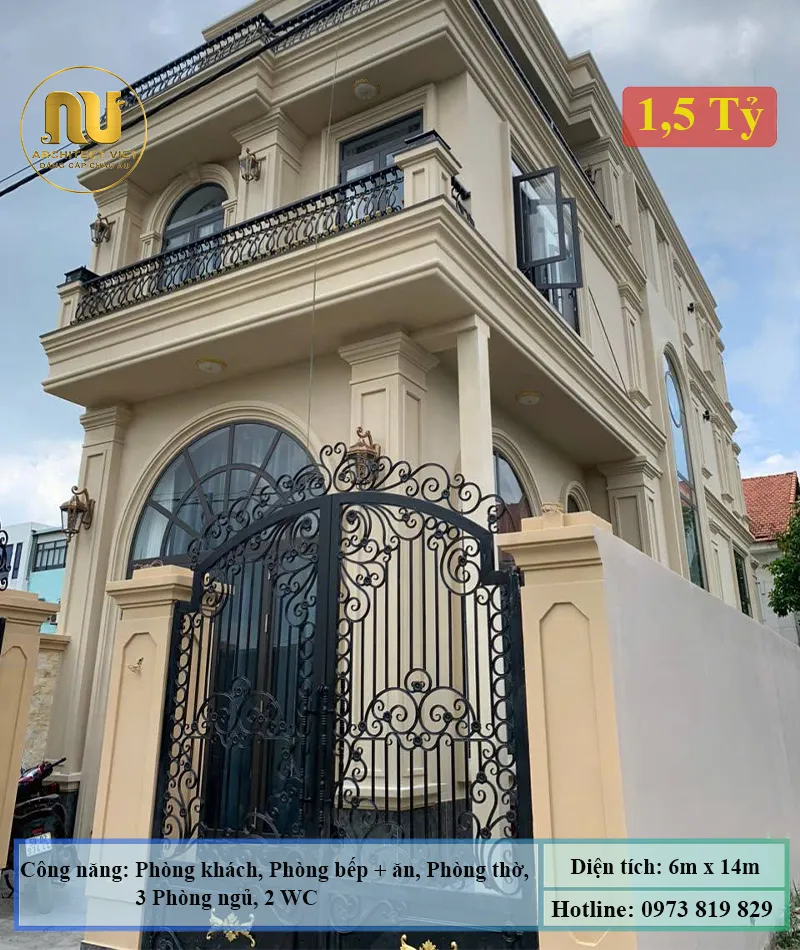 Mẫu nhà 6x14m đẹp