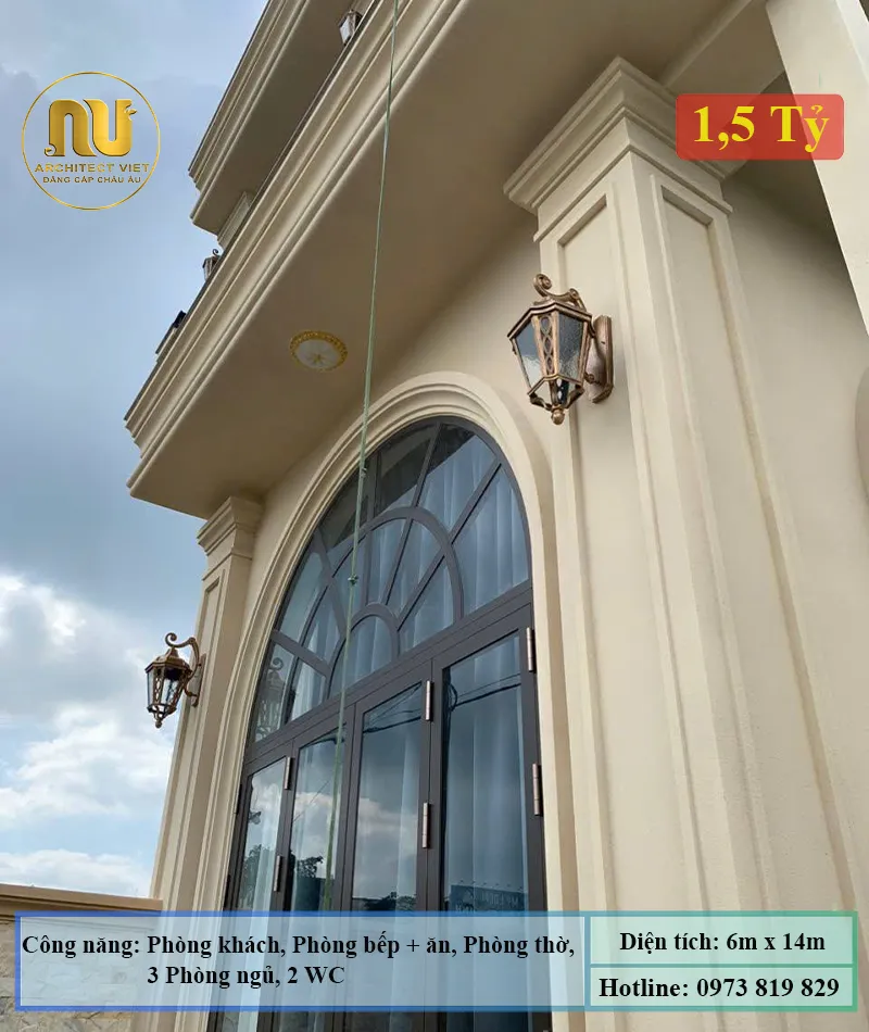 Mẫu nhà 6x14m đẹp